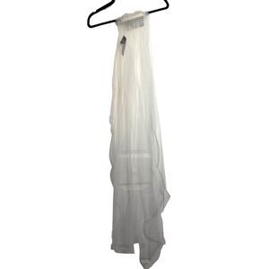 JL Johnson Bridals Ivory Rhinestone Clip In Veil NEW with Tags